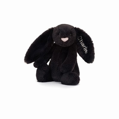 Jellycat Bashful Inky Bunny Medium USA | 30462WNFY